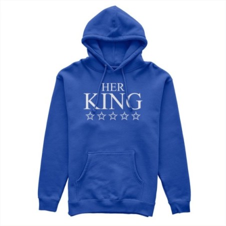 Felpa uomo personalizzabile con nome her king with star Love