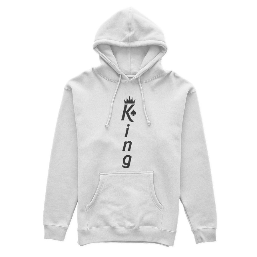 Felpa uomo personalizzabile con nome king verticale Love