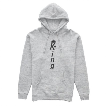 Felpa uomo personalizzabile con nome king verticale Love