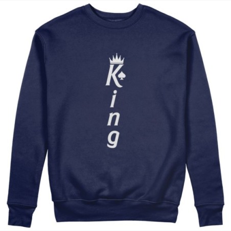 Felpa uomo personalizzabile con nome king verticale Love