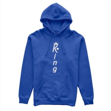 Felpa uomo personalizzabile con nome king verticale Love