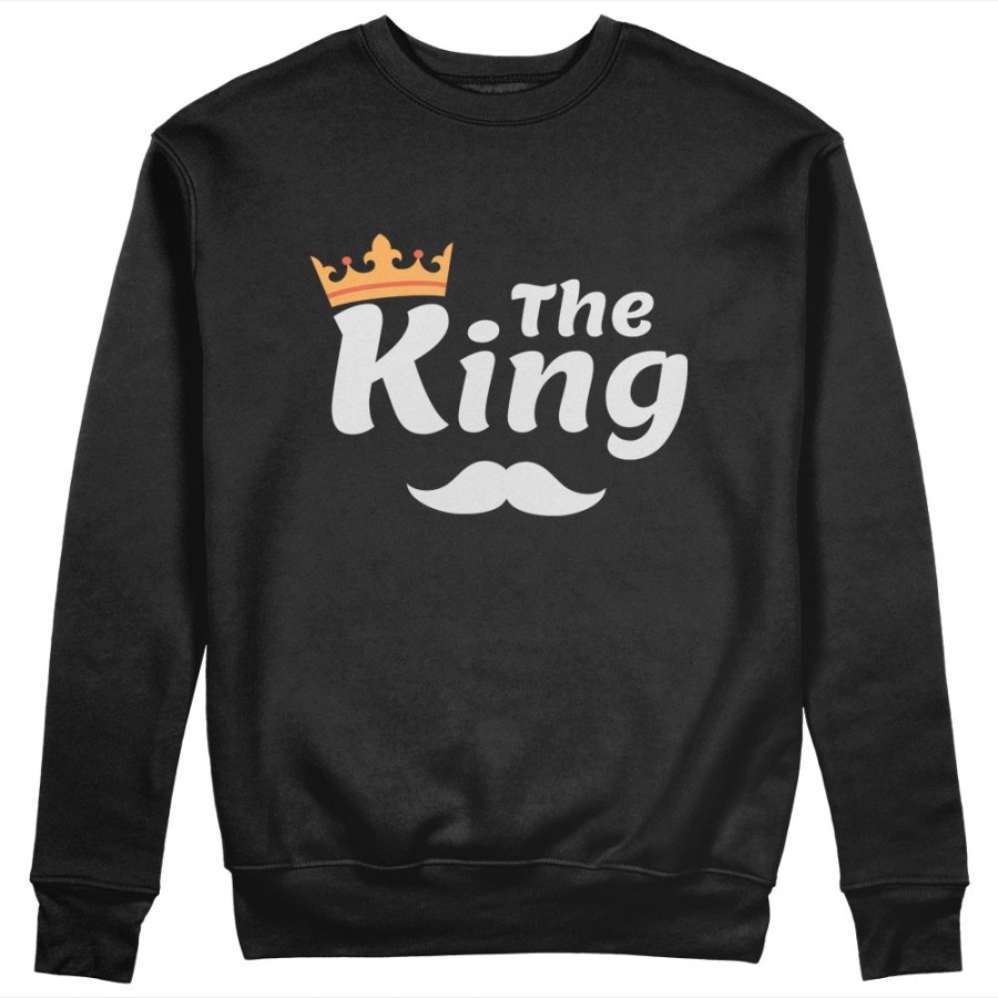 Felpa uomo personalizzabile con nome the king smile Love