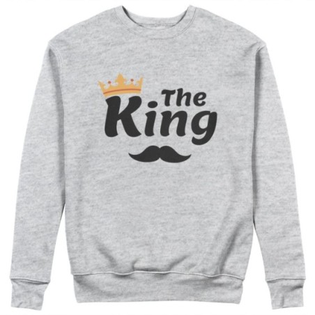 Felpa uomo personalizzabile con nome the king smile Love