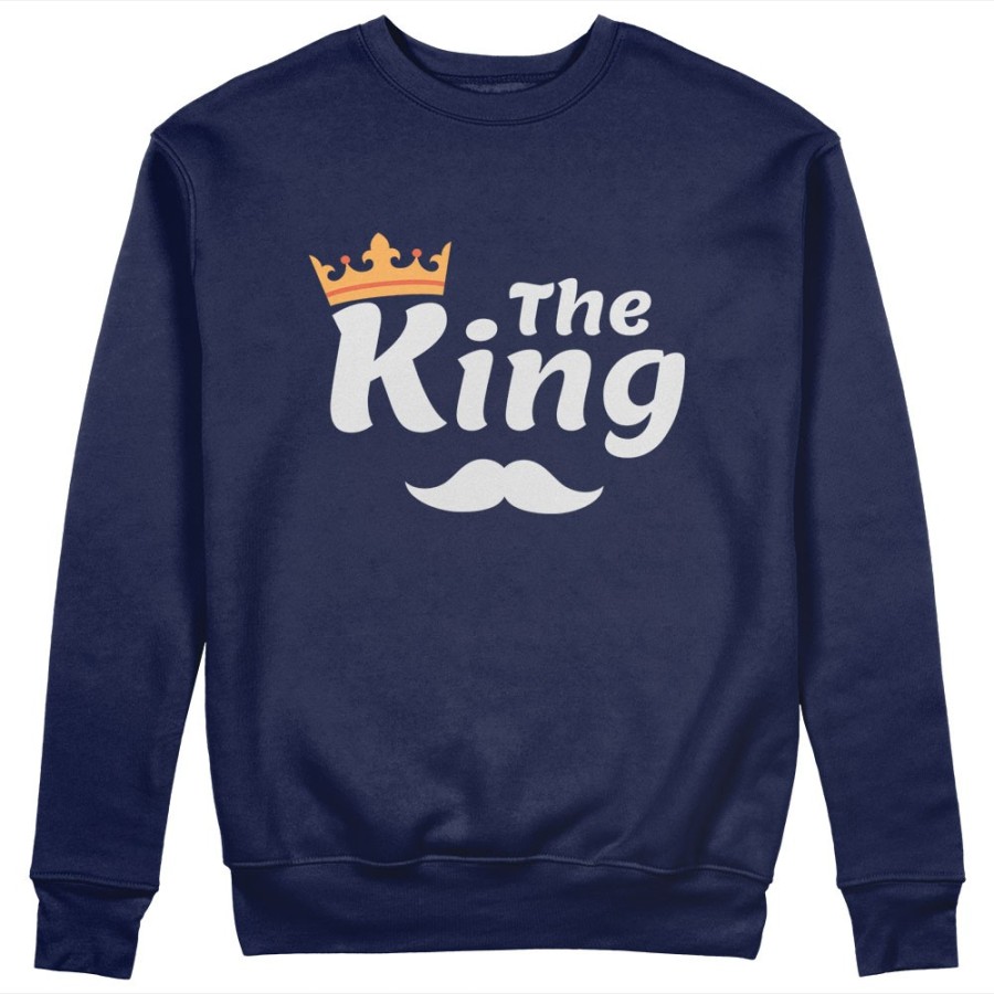 Felpa uomo personalizzabile con nome the king smile Love