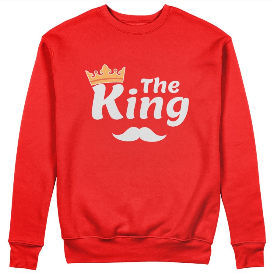 Felpa uomo personalizzabile con nome the king smile Love