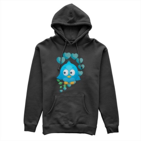 Felpa uomo personalizzabile con nome gufetto innamorato Love