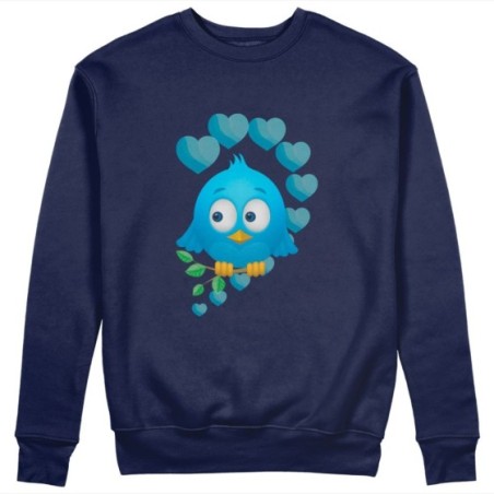 Felpa uomo personalizzabile con nome gufetto innamorato Love