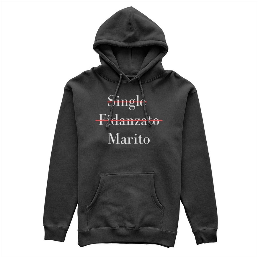 Felpa uomo personalizzabile con nome single fidanzato marito Love