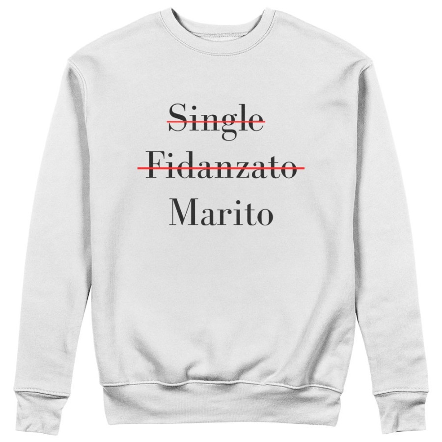 Felpa uomo personalizzabile con nome single fidanzato marito Love