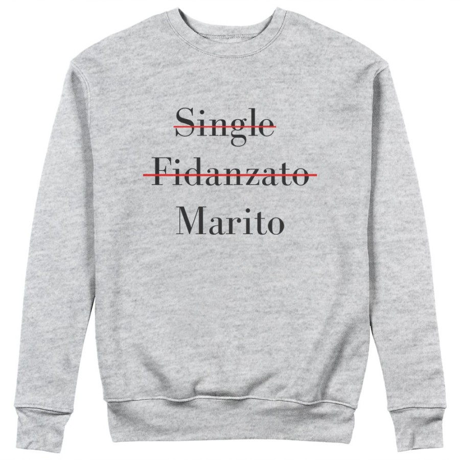 Felpa uomo personalizzabile con nome single fidanzato marito Love