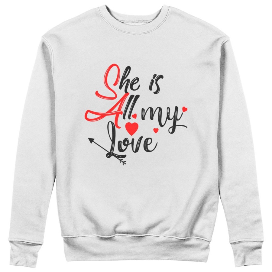 Felpa uomo personalizzabile con nome she is all my love Love