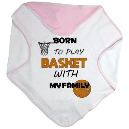 Accappatoio neonato born to play basket with my family