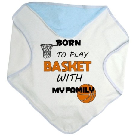 Accappatoio neonato born to play basket with my family Per la famiglia