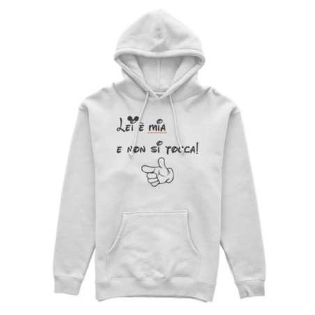 Felpa uomo personalizzabile con nome lei è mia e non si...
