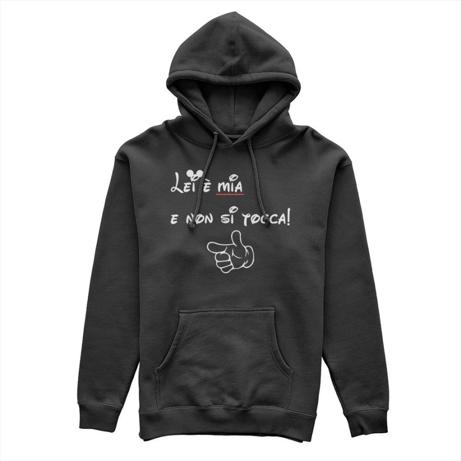 Felpa uomo personalizzabile con nome lei è mia e non si tocca Love