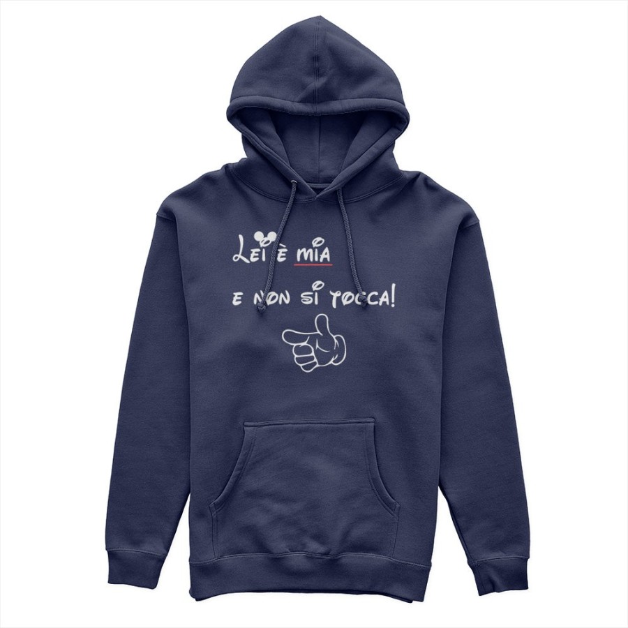 Felpa uomo personalizzabile con nome lei è mia e non si tocca Love