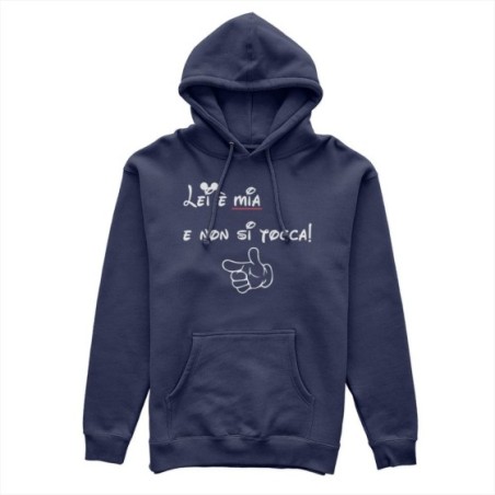 Felpa uomo personalizzabile con nome lei è mia e non si tocca Love