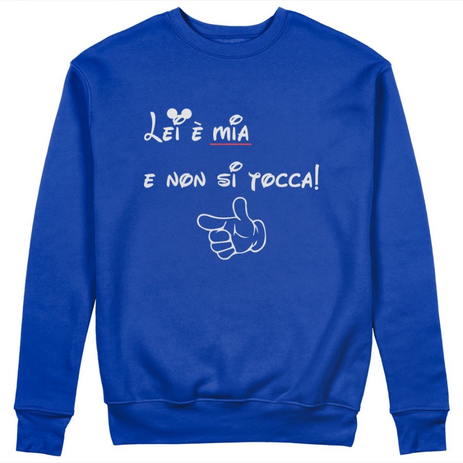 Felpa uomo personalizzabile con nome lei è mia e non si tocca Love