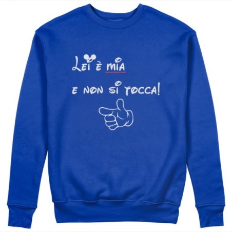 Felpa uomo personalizzabile con nome lei è mia e non si tocca Love