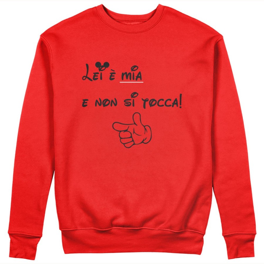 Felpa uomo personalizzabile con nome lei è mia e non si tocca Love