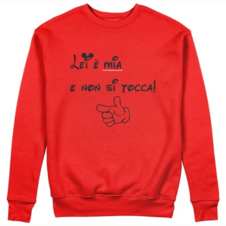 Felpa uomo personalizzabile con nome lei è mia e non si tocca Love