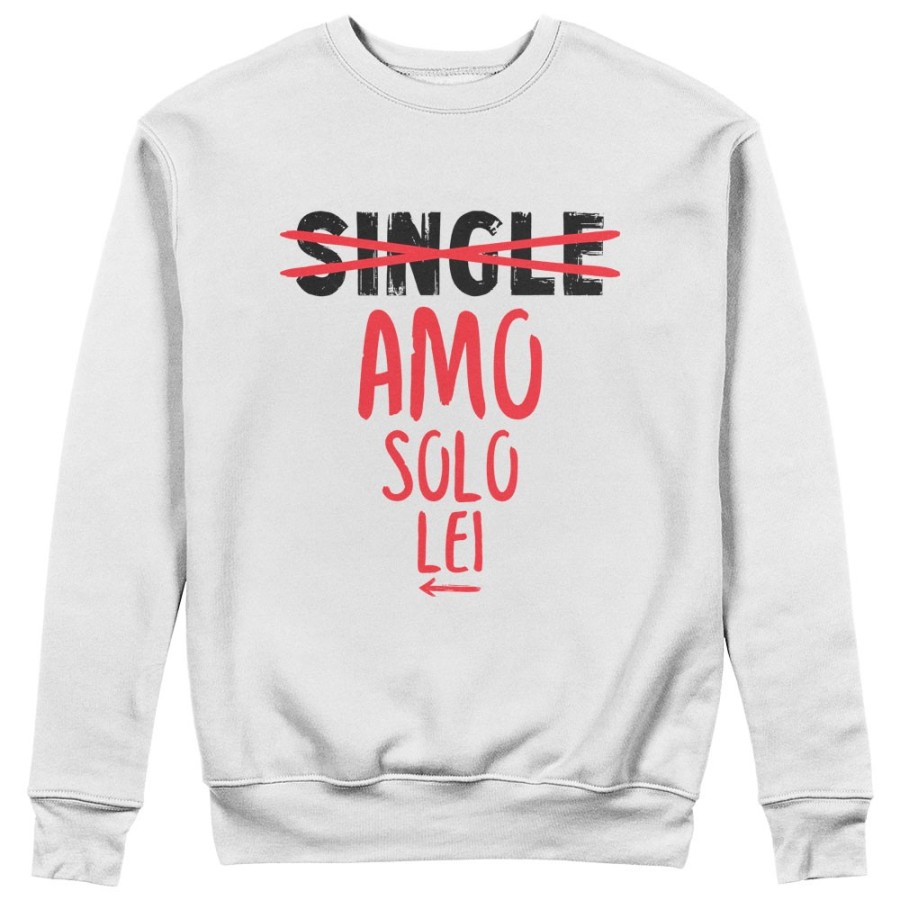 Felpa uomo personalizzabile con nome single amo solo lei Love