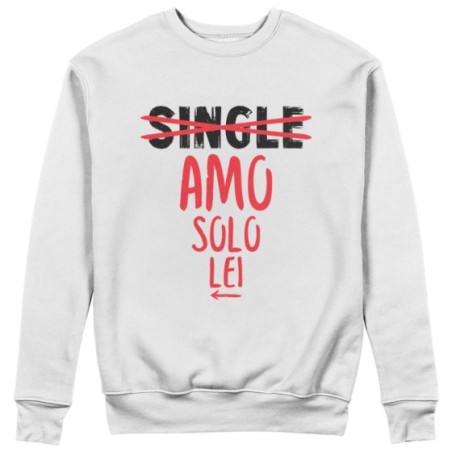 Felpa uomo personalizzabile con nome single amo solo lei