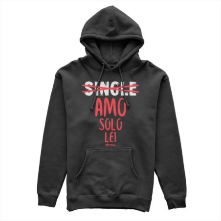 Felpa uomo personalizzabile con nome single amo solo lei Love