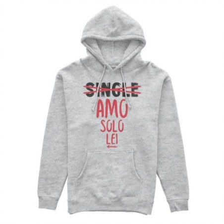 Felpa uomo personalizzabile con nome single amo solo lei Love