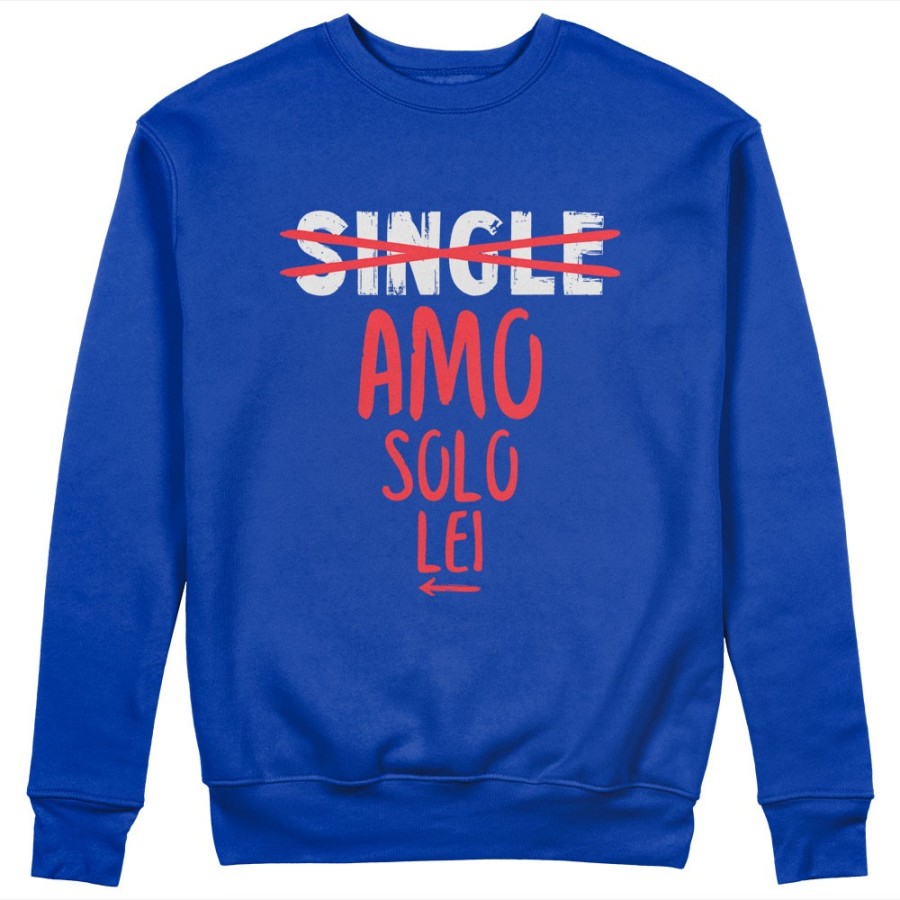 Felpa uomo personalizzabile con nome single amo solo lei Love