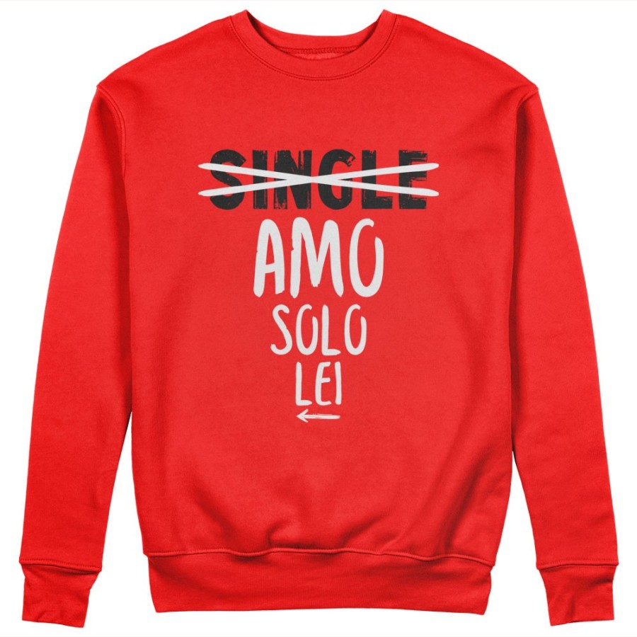 Felpa uomo personalizzabile con nome single amo solo lei Love