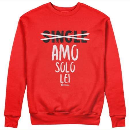 Felpa uomo personalizzabile con nome single amo solo lei Love