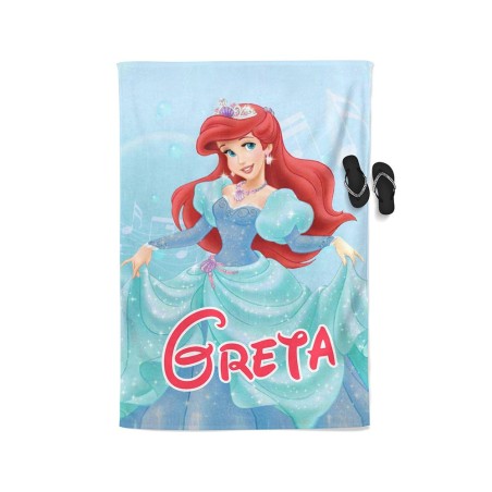Telo mare personalizzato con nome ariel