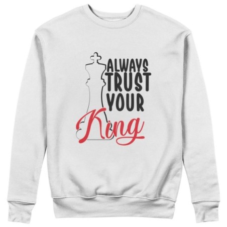Felpa uomo personalizzabile con nome always trust your king Love