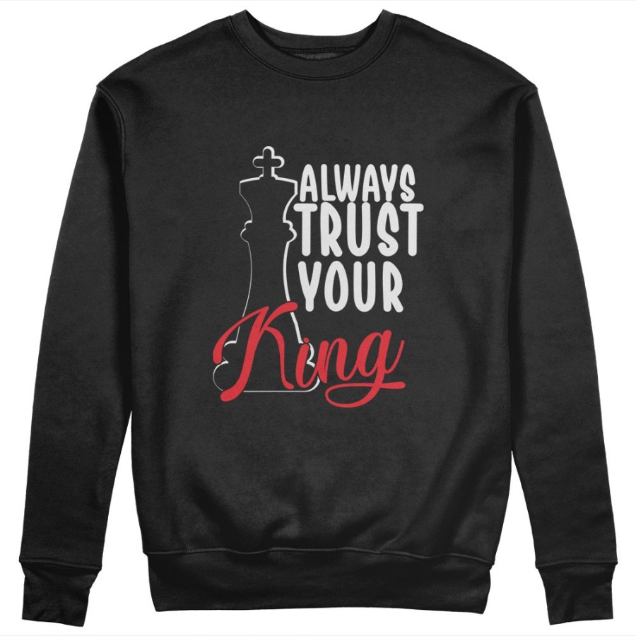 Felpa uomo personalizzabile con nome always trust your king Love