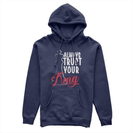 Felpa uomo personalizzabile con nome always trust your king Love