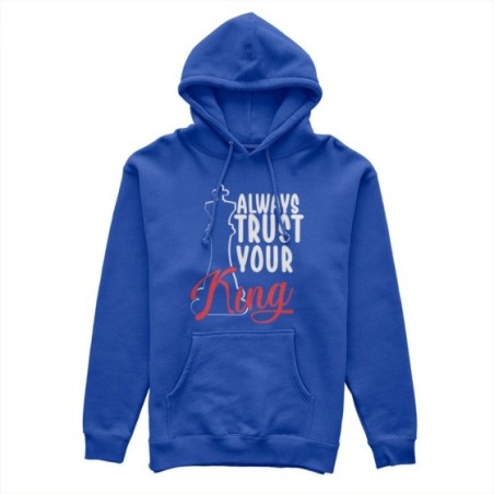 Felpa uomo personalizzabile con nome always trust your king Love
