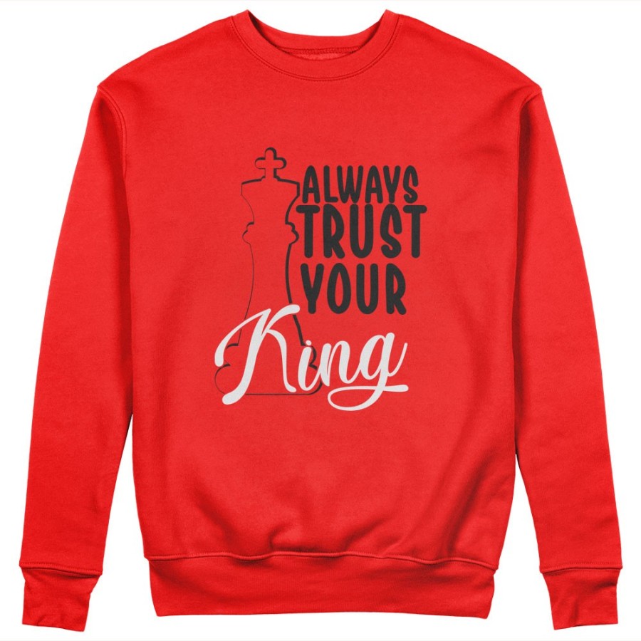 Felpa uomo personalizzabile con nome always trust your king Love