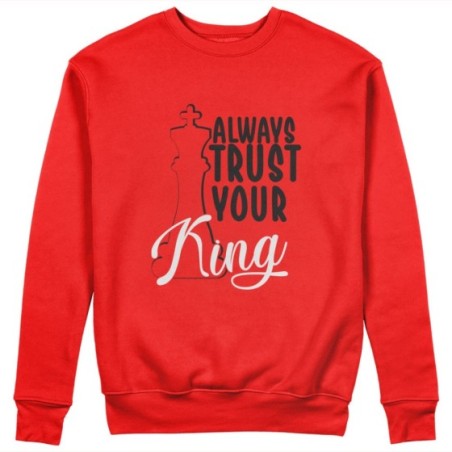 Felpa uomo personalizzabile con nome always trust your king Love