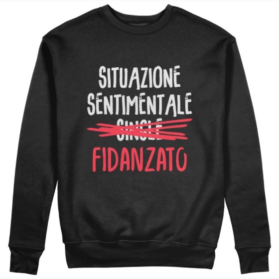 Felpa uomo personalizzabile con nome situazione sentimentale fidanzato Love