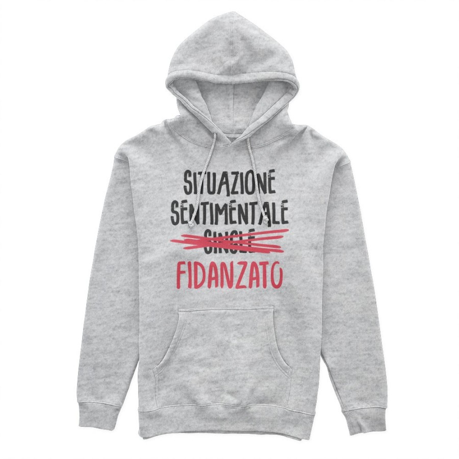 Felpa uomo personalizzabile con nome situazione sentimentale fidanzato Love