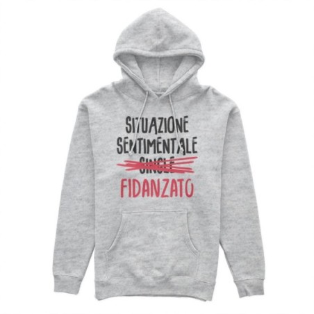 Felpa uomo personalizzabile con nome situazione sentimentale fidanzato Love