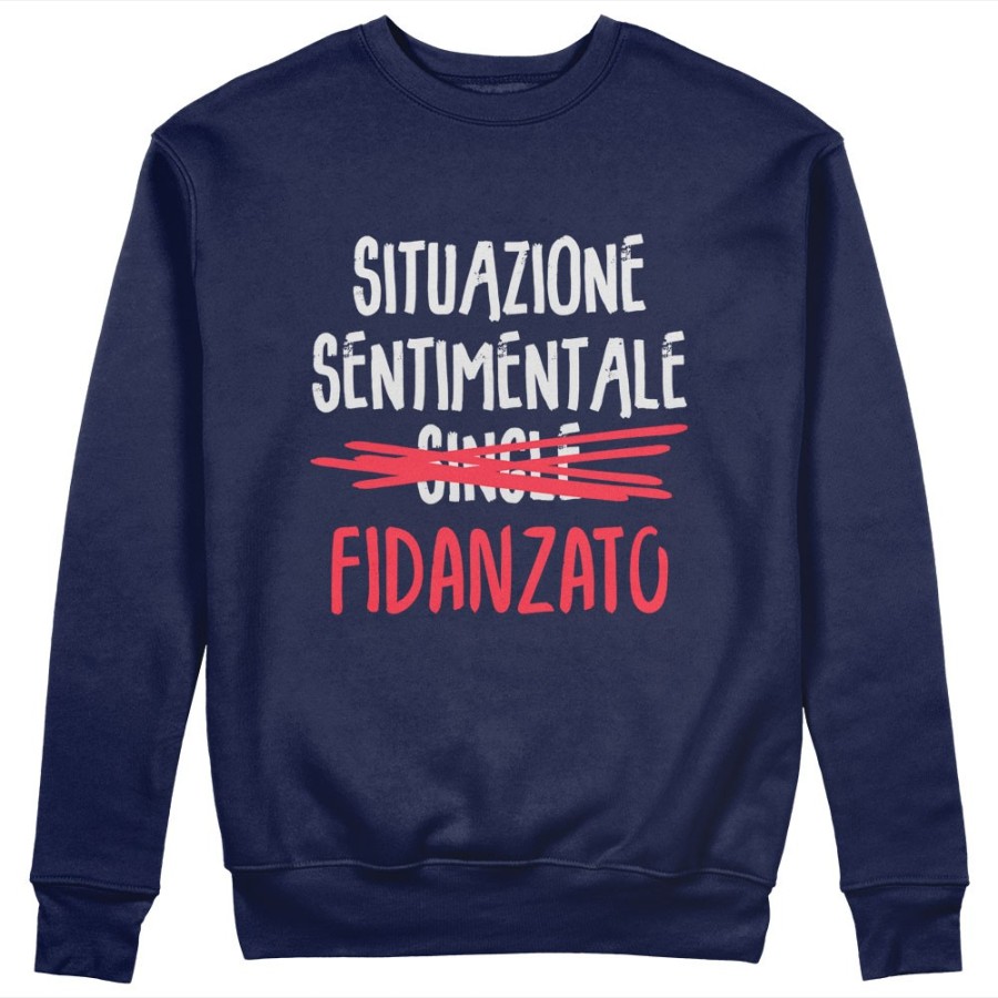 Felpa uomo personalizzabile con nome situazione sentimentale fidanzato Love