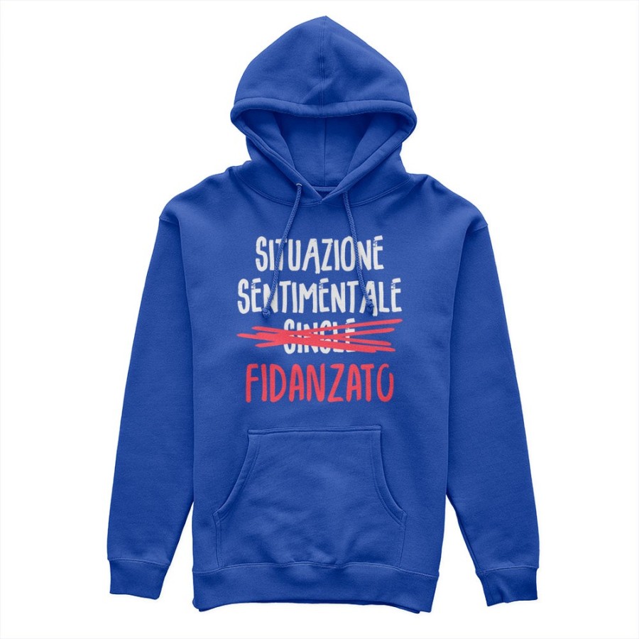 Felpa uomo personalizzabile con nome situazione sentimentale fidanzato Love