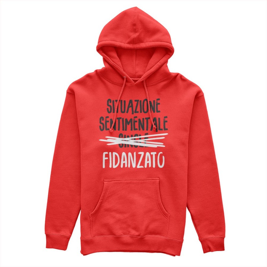Felpa uomo personalizzabile con nome situazione sentimentale fidanzato Love