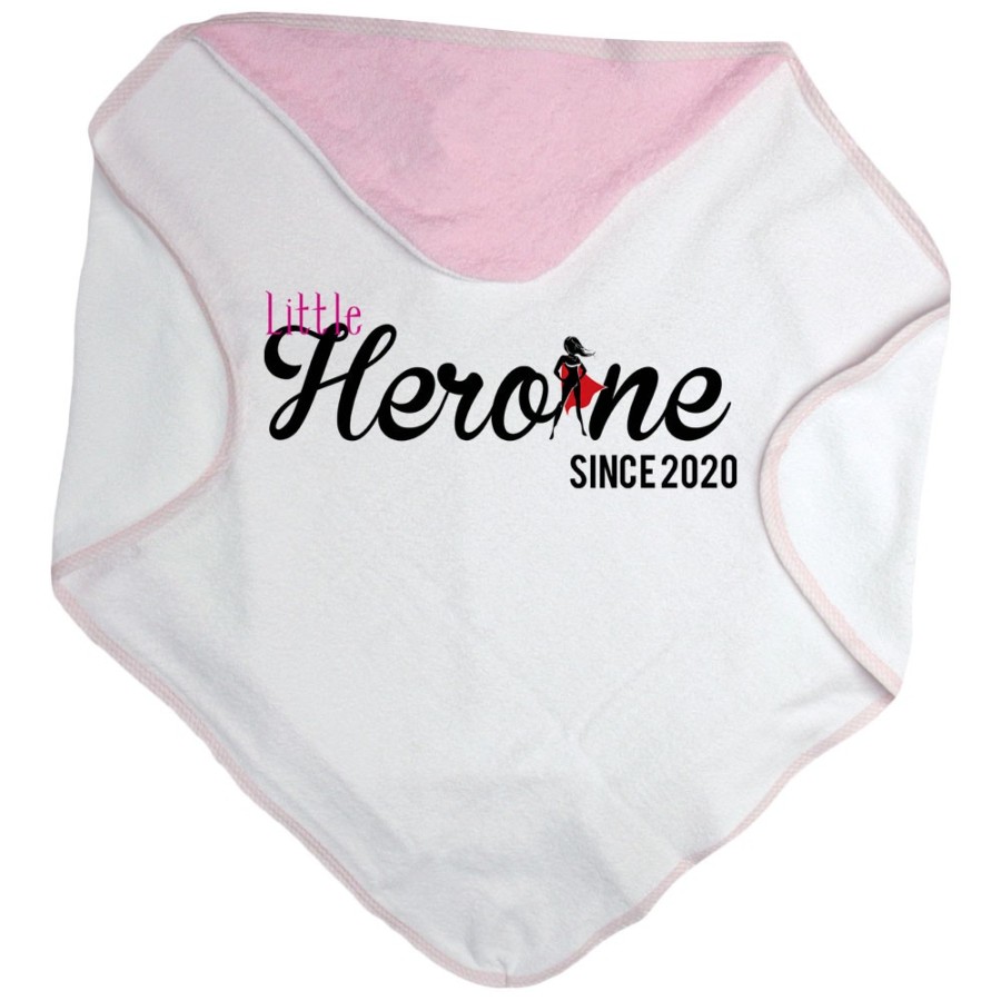 Accappatoio neonato personalizzato con anno little heroine since Per la famiglia