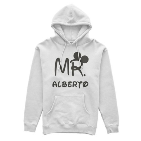 Felpa uomo personalizzabile con nome mr con orecchie Love