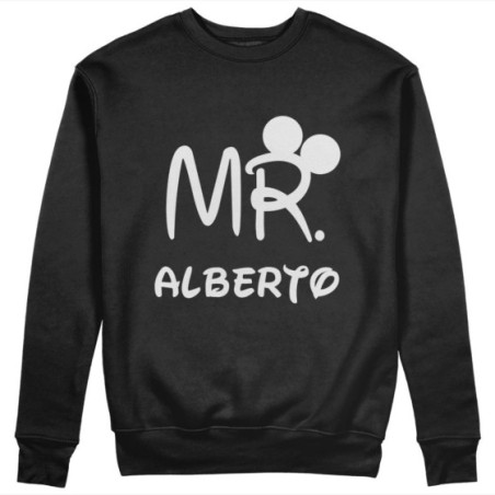 Felpa uomo personalizzabile con nome mr con orecchie Love