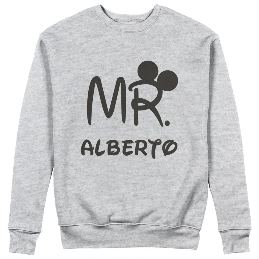 Felpa uomo personalizzabile con nome mr con orecchie Love