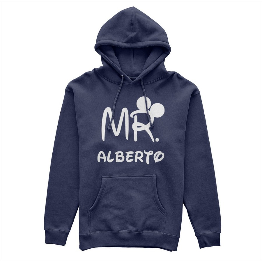 Felpa uomo personalizzabile con nome mr con orecchie Love